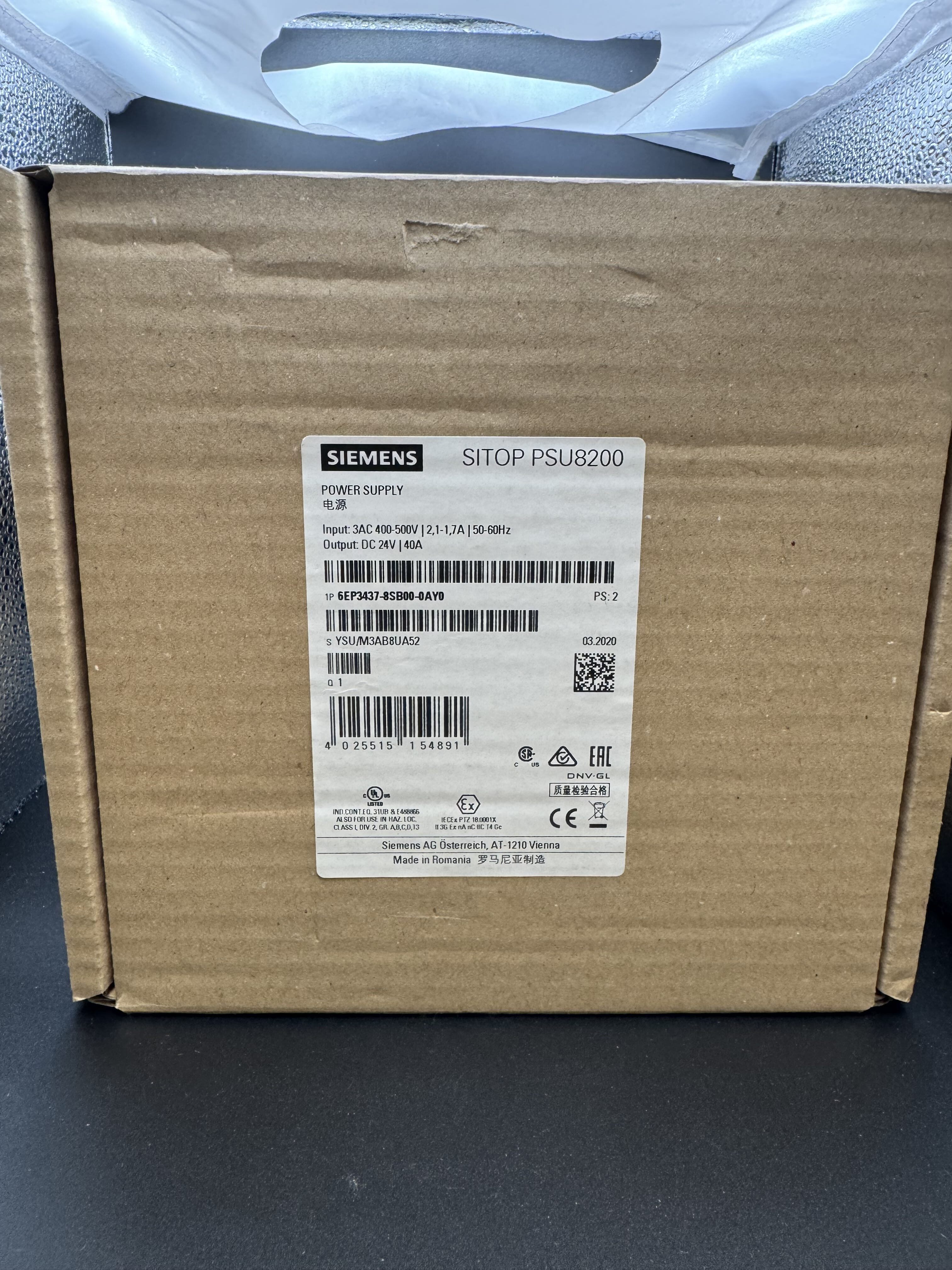 6EP3437-8SB00-0AY0 – Siemens, Control Gear, Sitop PSU8200