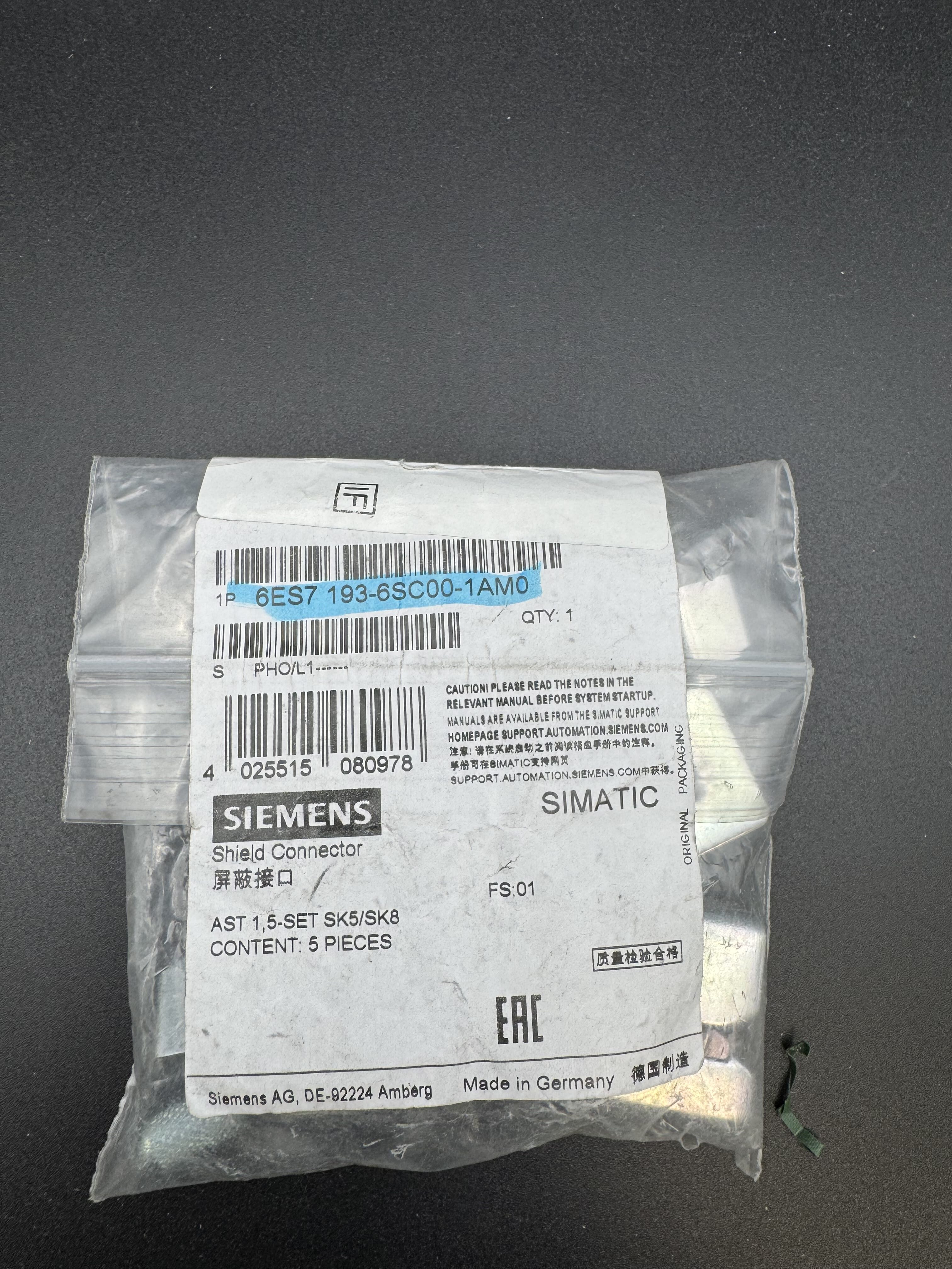 6ES7193-6SC00-1AM0 – Siemens, Accessories, Shield Connection