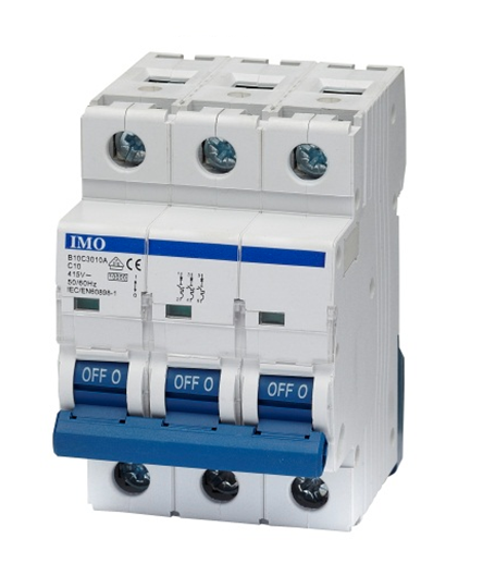 B10C3025A, IMO, 10kA, C Curve 3 Pole, 25 Amp, 415VAC